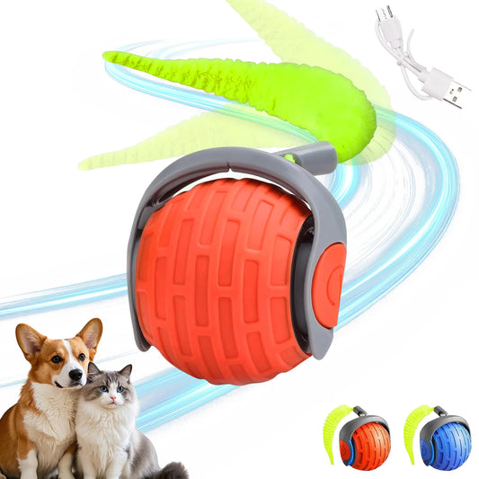 Smart Cat Toys Ball Automatic Interactive Pets Electric Rolling Teaser USB Rechargeable Kitty Moving Bouncing Ball Birthday Gift